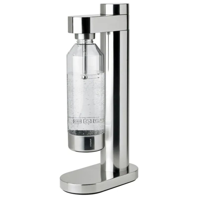 Stelton Brus 2100 – Gasatore per acqua frizzante in acciaio inox