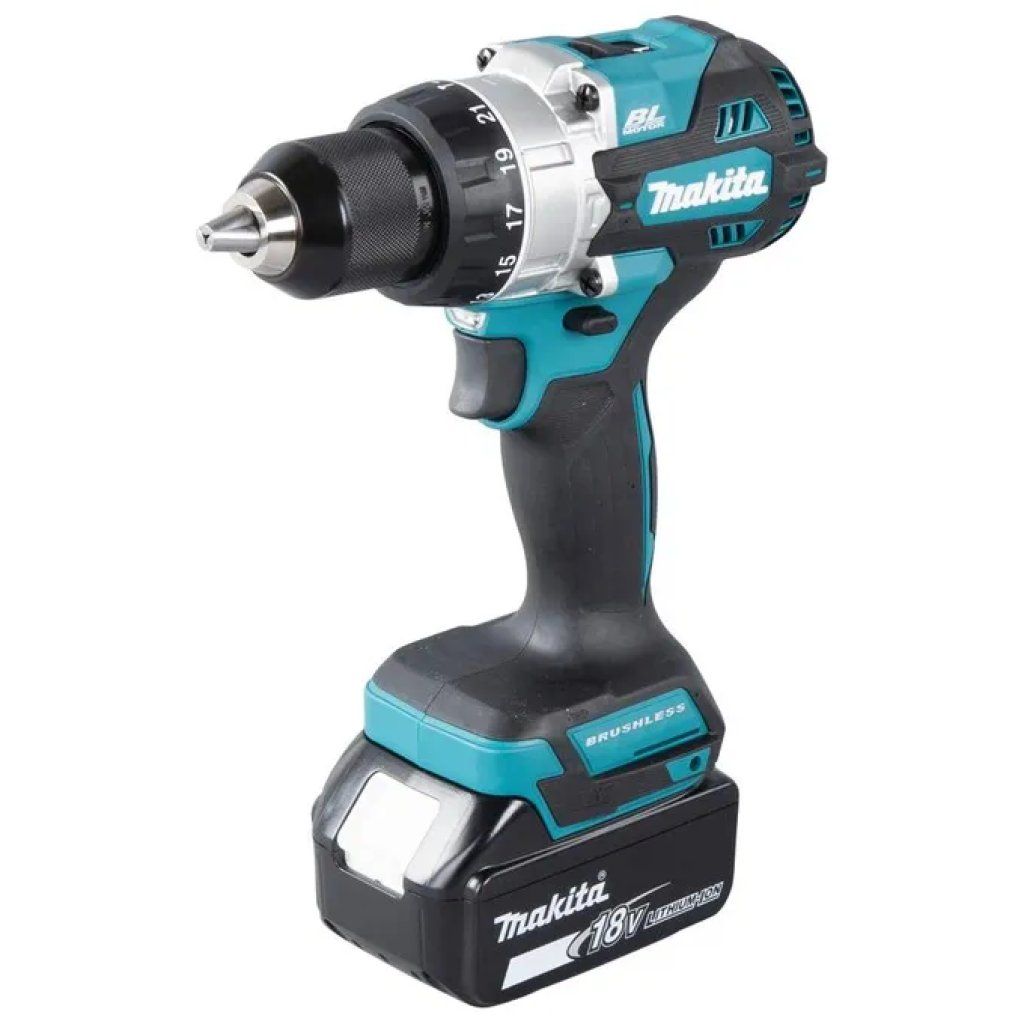 Makita DHP486RTJ Trapano Avvitatore a Percussione Brushless 18V, 130 Nm, 2 Batterie 5,0 Ah