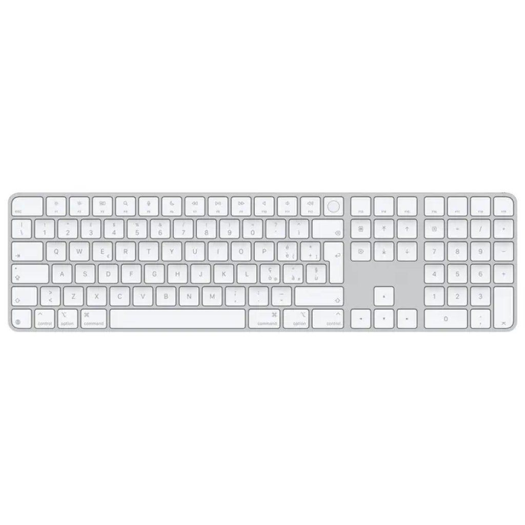 Apple Magic Keyboard MXK73T/A Wireless con Touch ID e Tastierino Numerico - Layout Italiano, Bianca