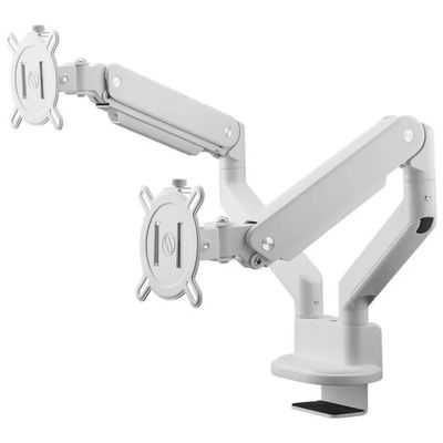 One For All DM4220 Supporto Regolabile per Due Monitor, Bianco