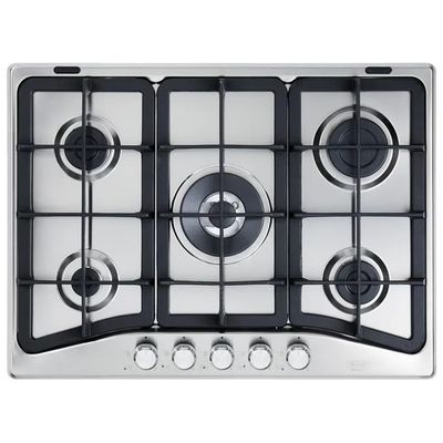 DELONGHI De’Longhi PFI 57 GH Piano Cottura a Gas 68 cm, 5 Fuochi, Acciaio Inox