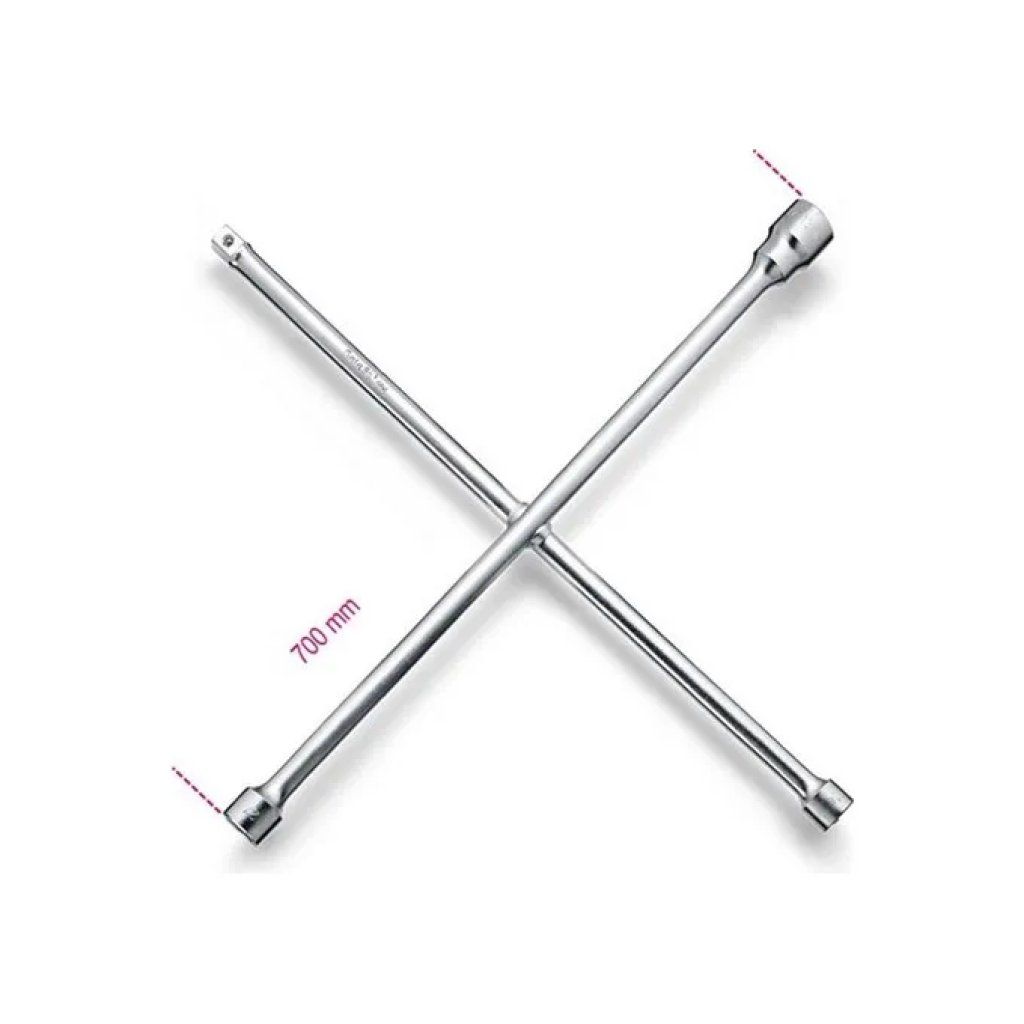 Beta 9820001 Chiave a Croce per Ruote Veicoli Pesanti, 24-27-32 mm, Attacco 3/4”