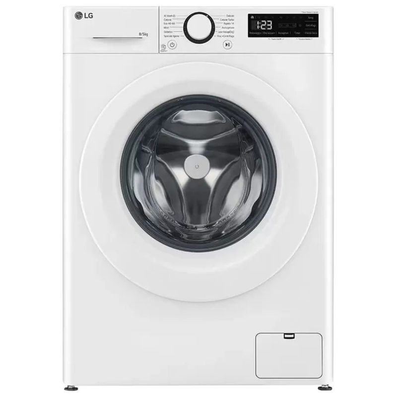 LG D2R3S08AIDD Lavasciuga Slim 8/5 kg, 1200 giri, AI DD, Eco Hybrid, Allergy Care, bianca