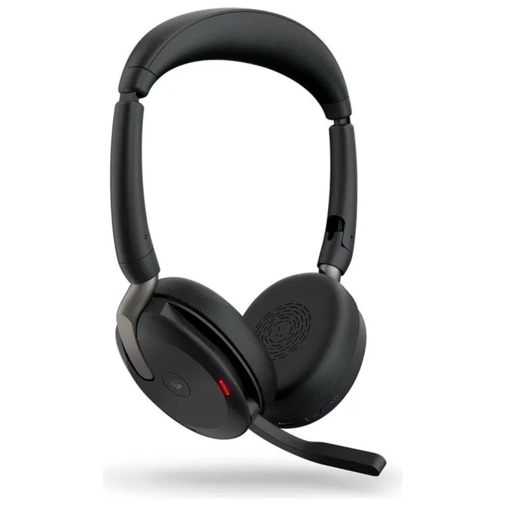 Jabra Evolve2 65 Flex Cuffie Stereo Bluetooth con ANC, Microfono e Base di Ricarica Wireless – Nero