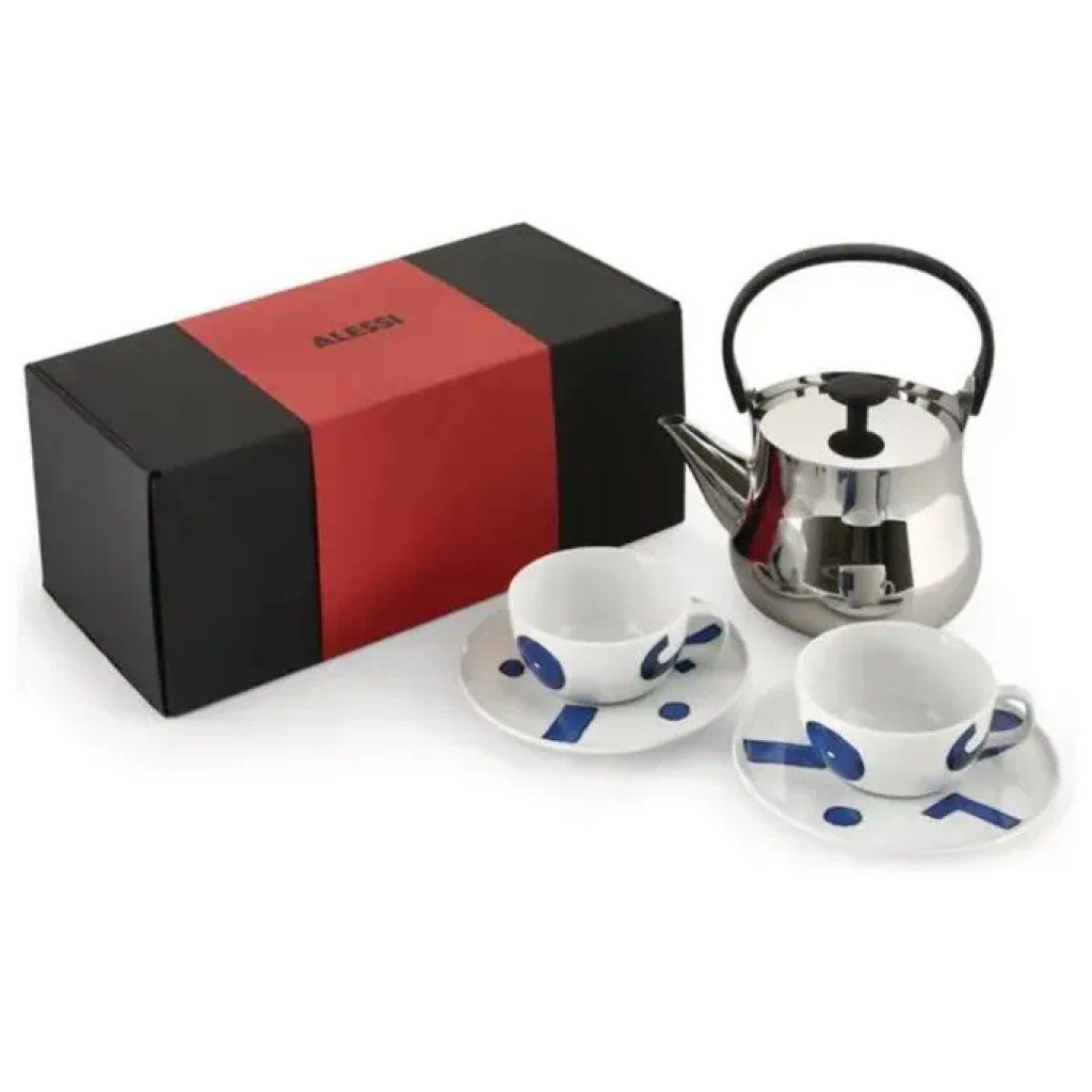 Alessi Set da tè Cha e Itsumo con bollitore da 90 cl Alessi Set da tè Cha e Itsumo con bollitore da 90 cl