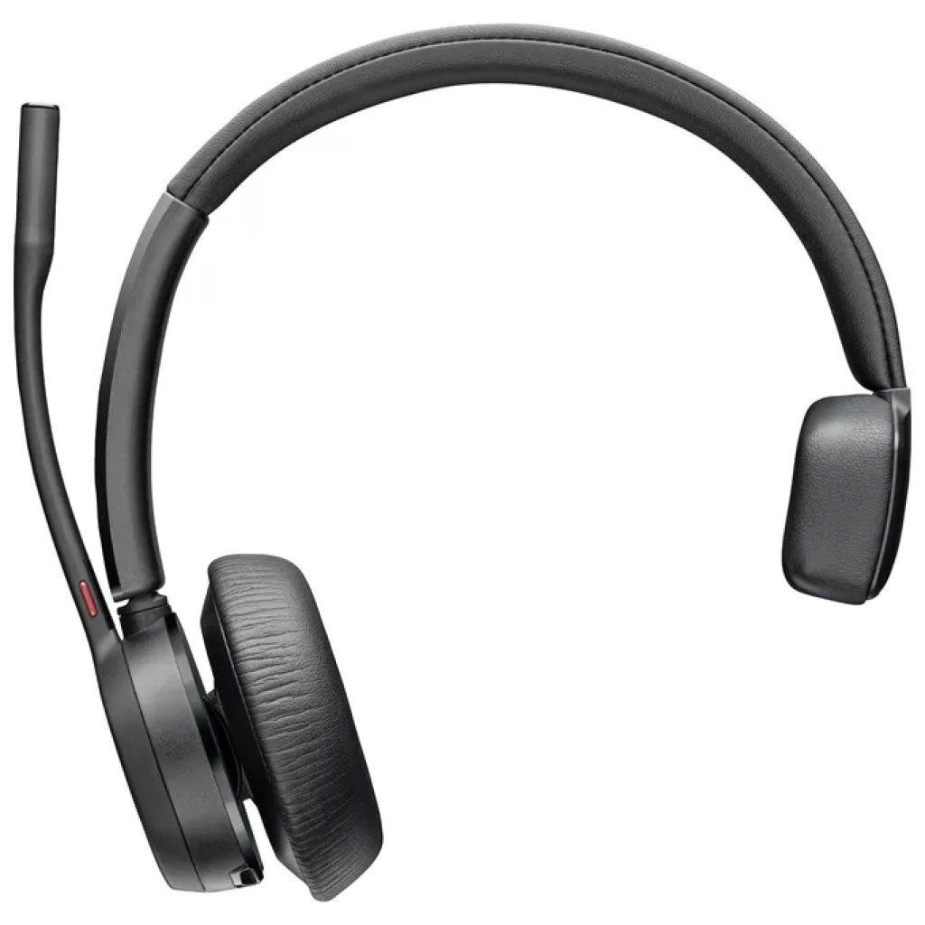 HP Poly Voyager 4310 UC – Auricolare Mono Bluetooth con USB-A e Base di Ricarica, Nero