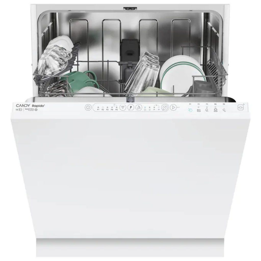 Candy CIP 3E7L0W Rapido' Lavastoviglie da Incasso 13 Coperti, Wi-Fi, Inverter, Classe E