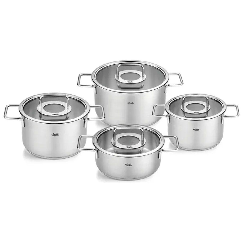 Fissler Pure Collection Set di Pentole in Acciaio Inox, 4 Pezzi Fissler Pure Collection Set di Pentole in Acciaio Inox, 4 Pezzi
