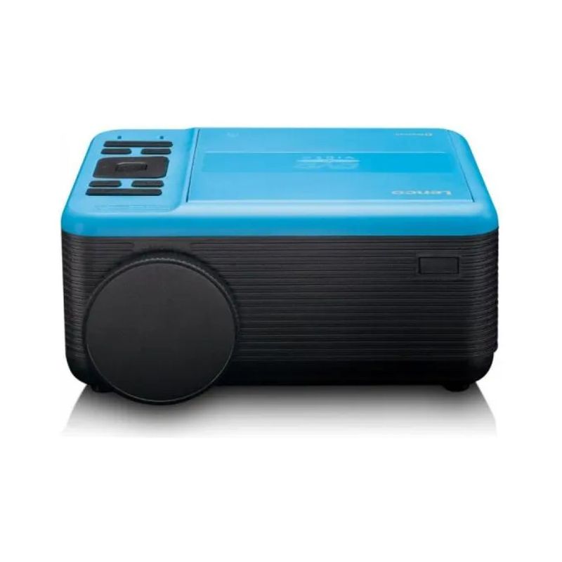 Lenco LPJ-500BU Videoproiettore Portatile Full HD con Lettore DVD e Bluetooth 5.0, Blu