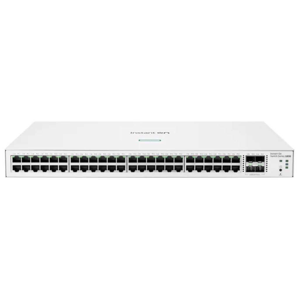 HP Aruba Instant On 1830 JL814A Switch Gigabit 48 porte PoE, 4 SFP, gestito L2 HP Aruba Instant On 1830 JL814A Switch Gigabit 48 porte PoE, 4 SFP, gestito L2