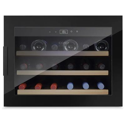 CASO WineSafe 18 EB – Cantinetta Vino da Incasso, 18 Bottiglie, Nero