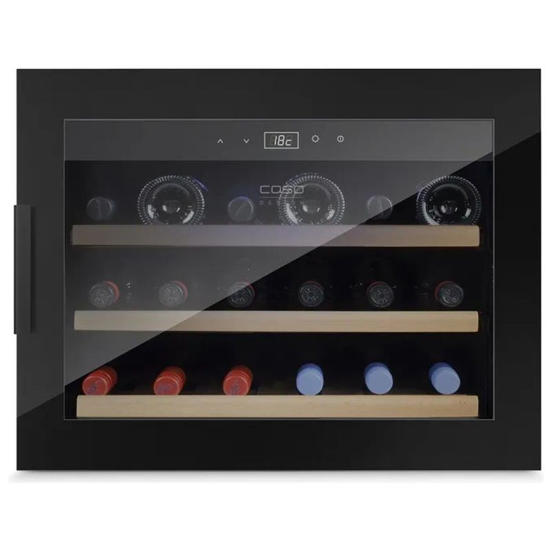 CASO WineSafe 18 EB – Cantinetta Vino da Incasso, 18 Bottiglie, Nero