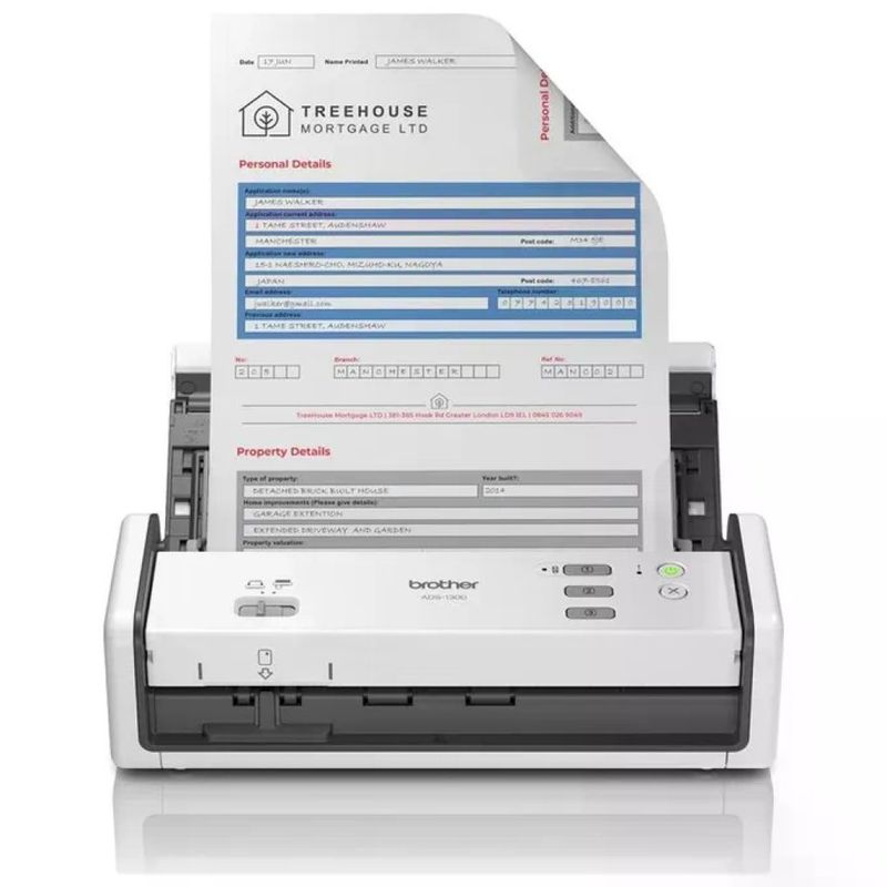 Brother ADS-1300 Scanner Documentale A4 con ADF, 1200 x 1200 dpi Brother ADS-1300 Scanner Documentale A4 con ADF, 1200 x 1200 dpi