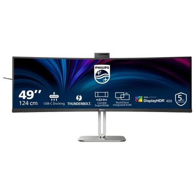 Philips 49B2U6903CH/00 Monitor Curvo Dual QHD 48,8” con Webcam e Thunderbolt 4