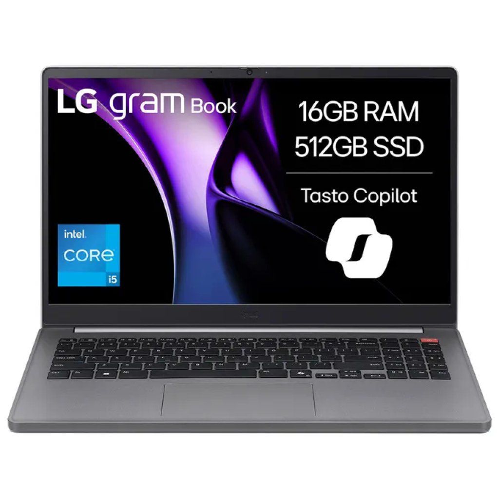 LG Notebook LG 15UB50T-G, Intel Core i5, 16GB RAM, 512GB SSD, 15,6" Full HD, Windows 11 Pro, Argento