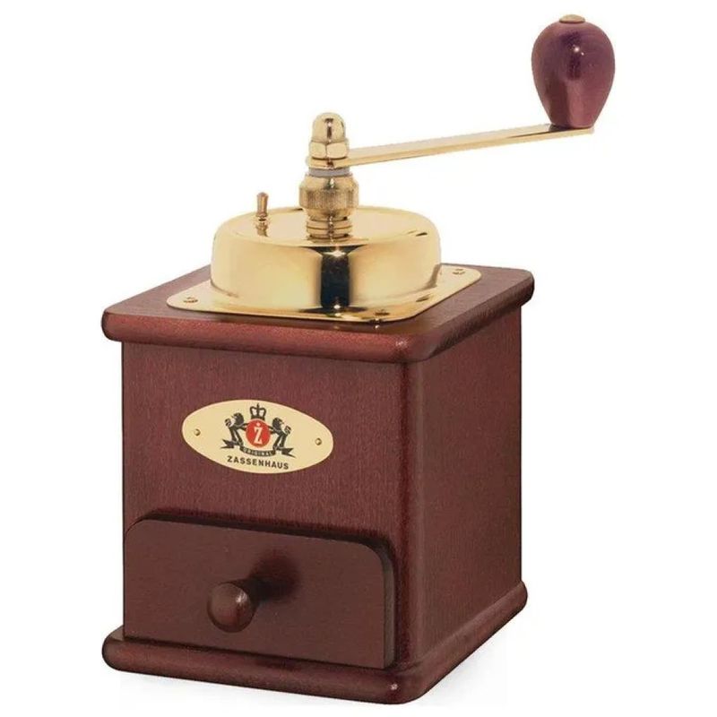 Zassenhaus Brasilia 040029 – Macinacaffè manuale in legno mogano, capacità 50 g