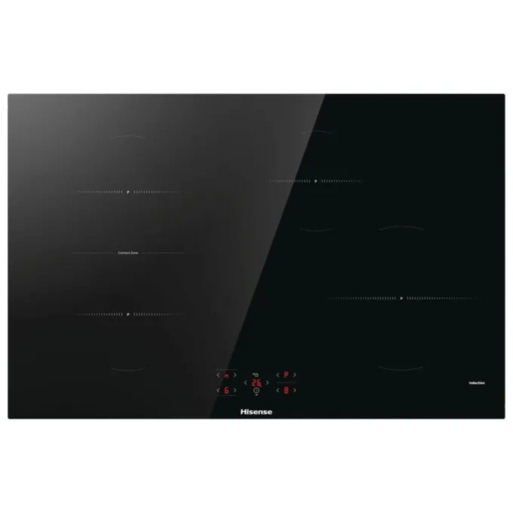 Hisense HI8421BSC Piano Cottura a Induzione 80 cm, 4 Zone, Nero