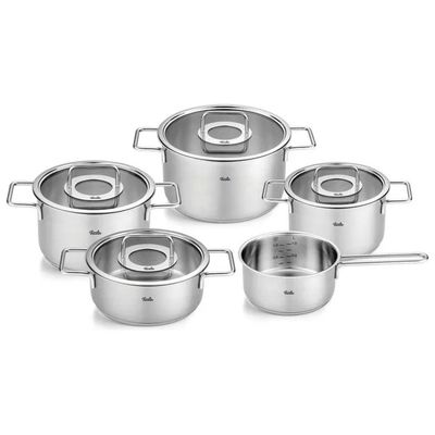 Fissler Pure Set di Pentole 5 Pezzi in Acciaio Inox Fissler Pure Set di Pentole 5 Pezzi in Acciaio Inox