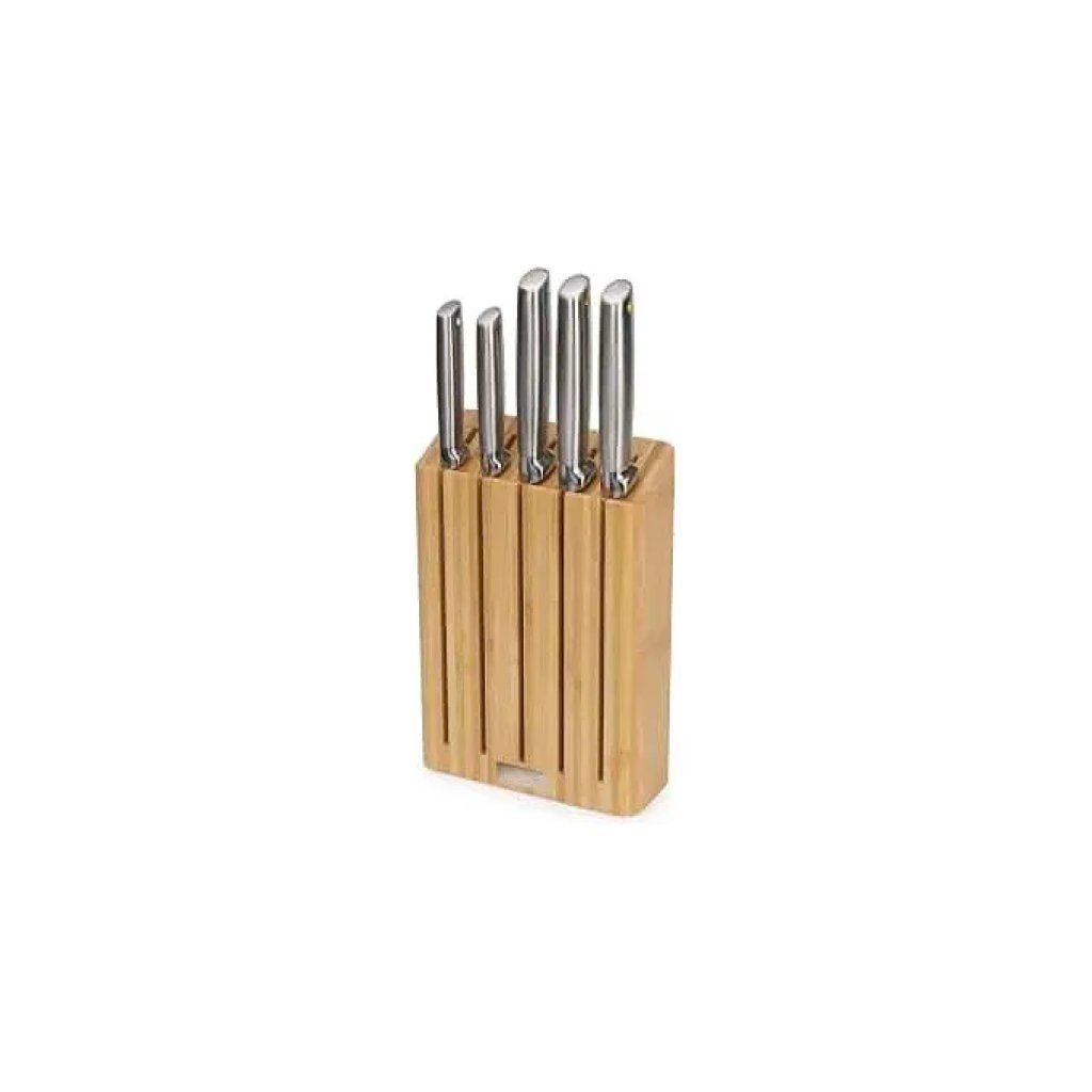 Joseph Joseph Elevate Set di 5 Coltelli con Blocco in Bambù