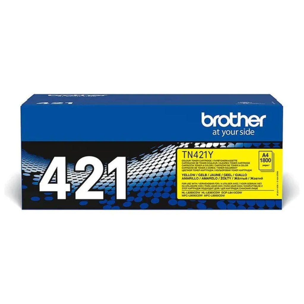 Brother TN-421Y Toner Originale Giallo, 1.800 Pagine