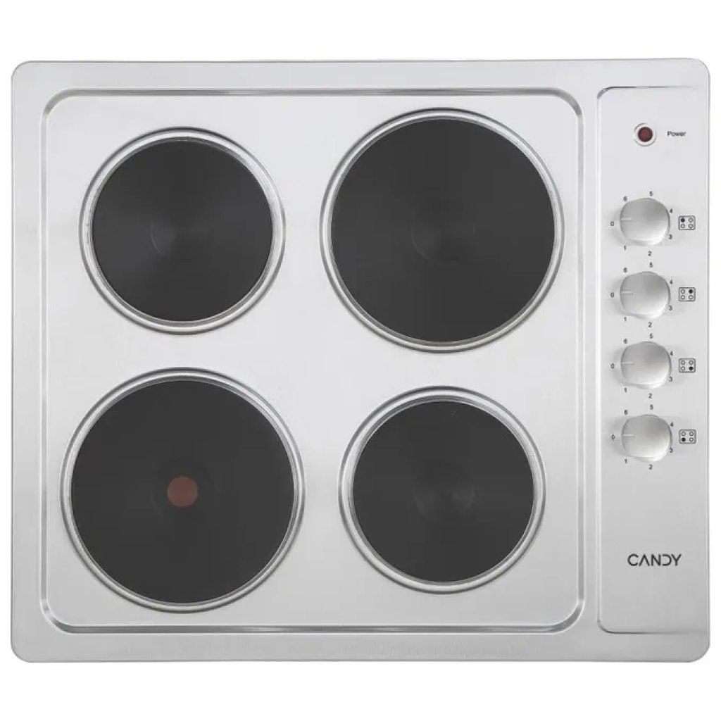 Candy CLE64KX Piano Cottura Elettrico da Incasso, 4 Piastre, Acciaio Inox Candy CLE64KX Piano Cottura Elettrico da Incasso, 4 Piastre, Acciaio Inox
