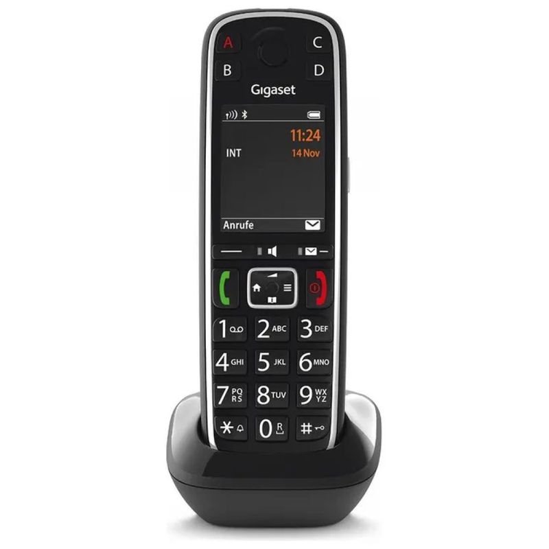 Gigaset E720HX Cordless DECT per Anziani con Bluetooth, Display 2,2" e Tasto SOS