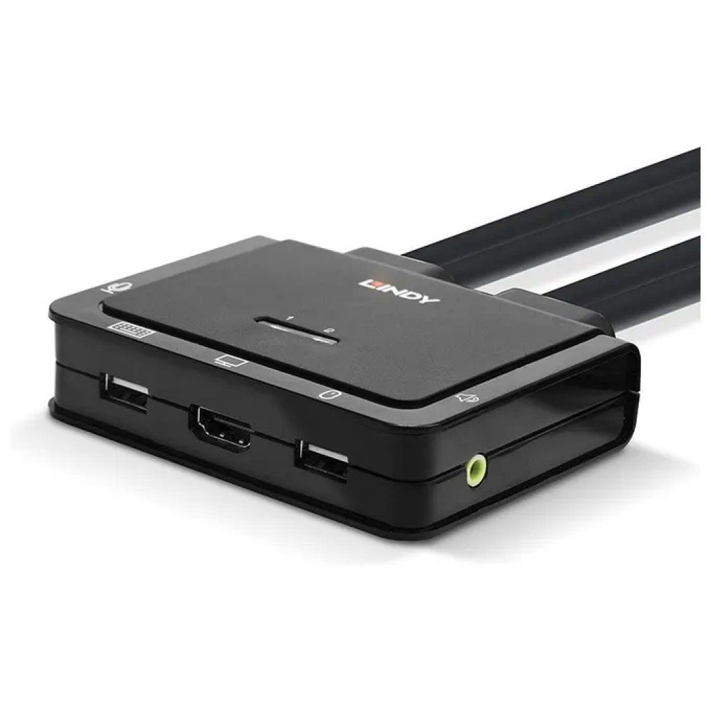 Lindy 42347 Switch KVM HDMI USB-C 4K Ultra HD, Nero Lindy 42347 Switch KVM HDMI USB-C 4K Ultra HD, Nero