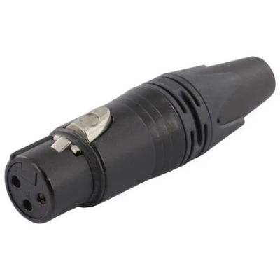 Equip 147931 Connettore XLR Femmina a 3 Poli Nero Equip 147931 Connettore XLR Femmina a 3 Poli Nero