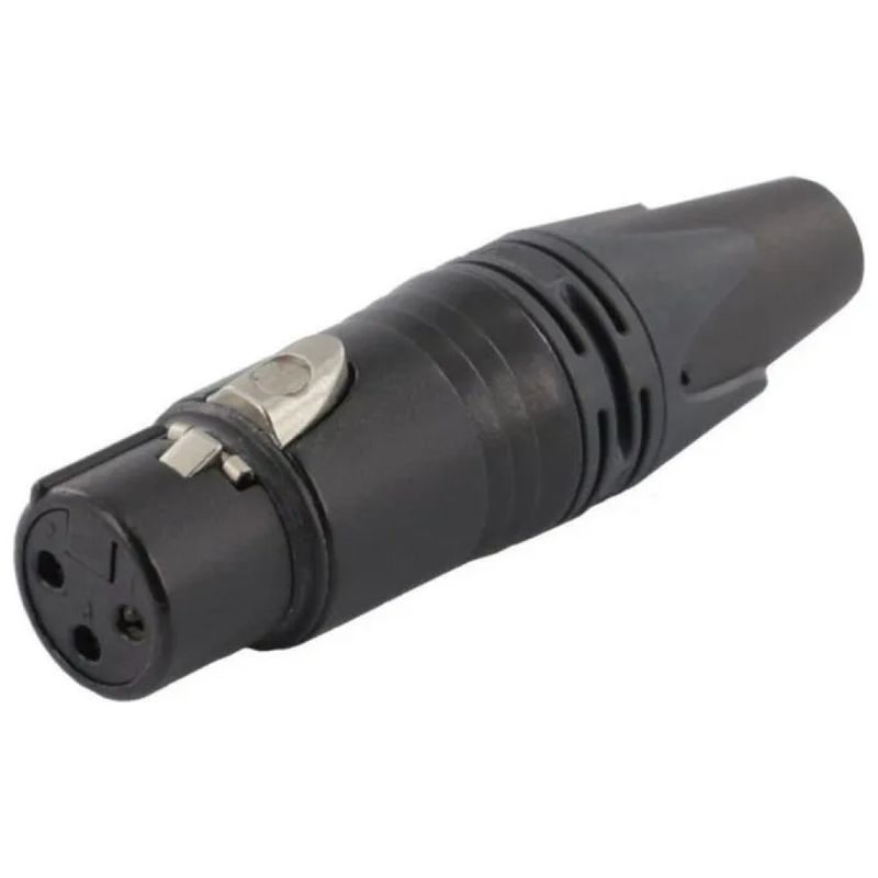 Equip 147931 Connettore XLR Femmina a 3 Poli Nero