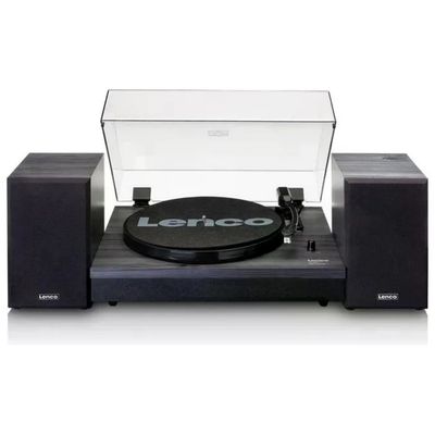 Lenco LS-301BK Giradischi Bluetooth con Cinghia e Diffusori, Nero Lenco LS-301BK Giradischi Bluetooth con Cinghia e Diffusori, Nero
