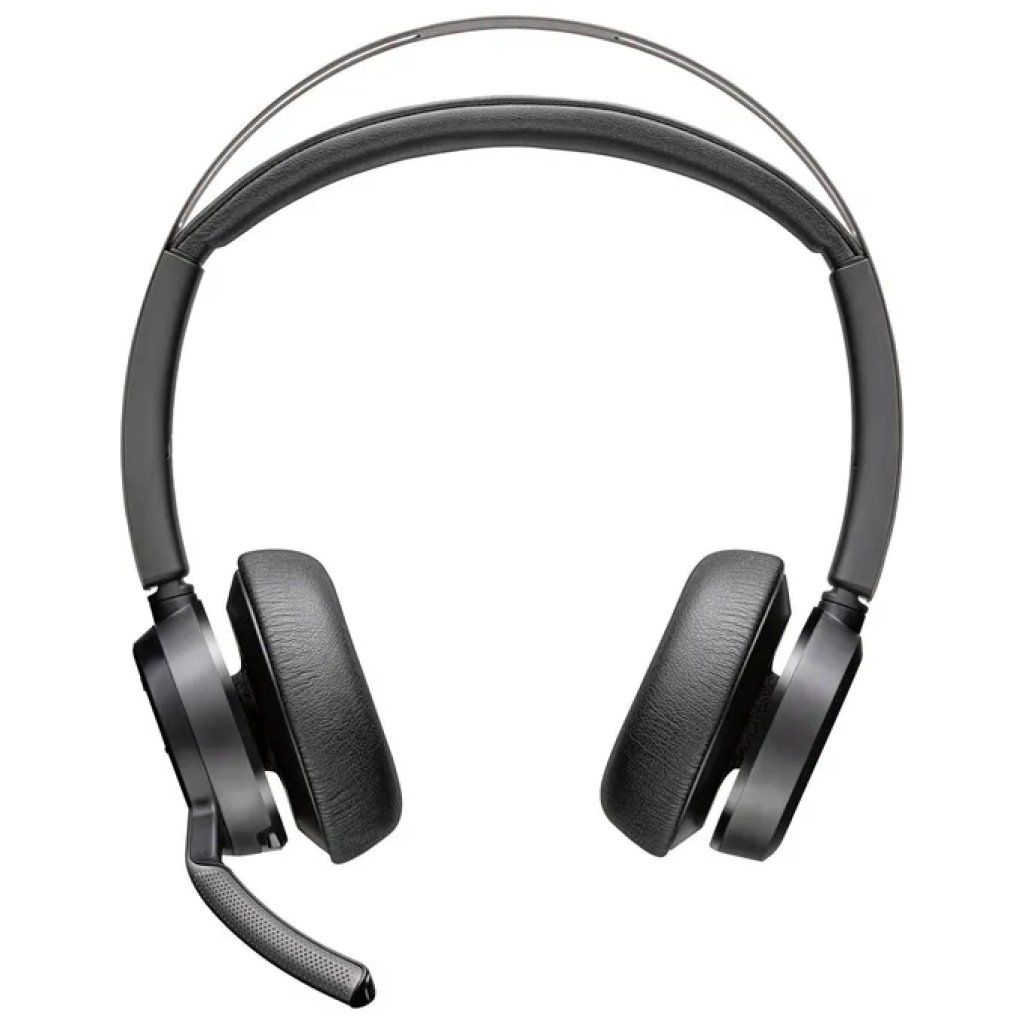 POLY HP Poly Voyager Focus 2 – Cuffie Wireless Bluetooth USB-C con Base di Ricarica, Nero