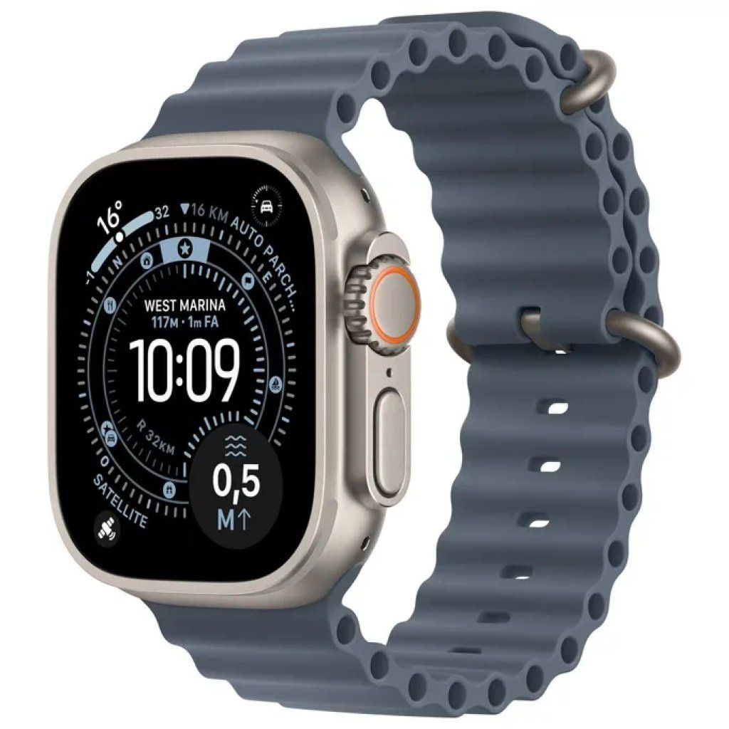 Apple Watch Ultra 3 MEWH4QL-A GPS + Cellular 49 mm in titanio con cinturino Ocean blu Apple Watch Ultra 3 MEWH4QL-A GPS + Cellular 49 mm in titanio con cinturino Ocean blu