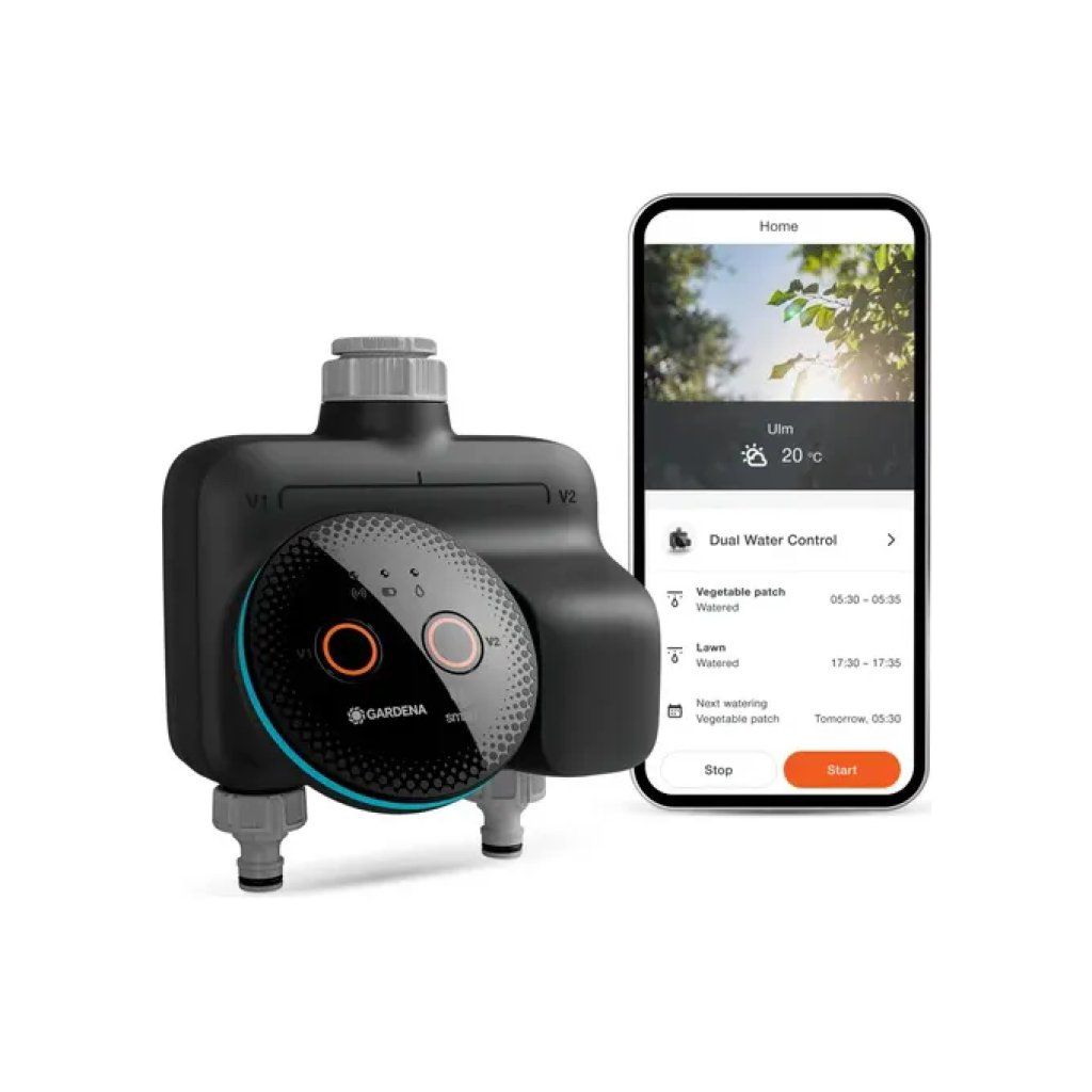 GARDENA Dual Smart Timer 19034-20 – Regolatore d’acqua Bluetooth GARDENA Dual Smart Timer 19034-20 – Regolatore d’acqua Bluetooth