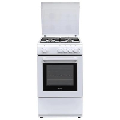 DELONGHI De’Longhi DL554GW Cucina a Gas 4 Fuochi, Forno 69 L, Classe A, Bianca, 85 × 50 × 50 cm DELONGHI De’Longhi DL554GW Cucina a Gas 4 Fuochi, Forno 69 L, Classe A, Bianca, 85 × 50 × 50 cm