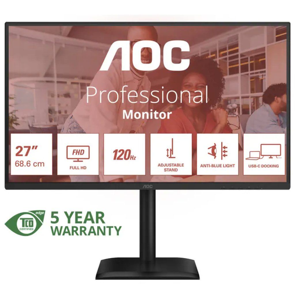 AOC Monitor AOC 27E4CV IPS Full HD 120 Hz con docking USB-C AOC Monitor AOC 27E4CV IPS Full HD 120 Hz con docking USB-C