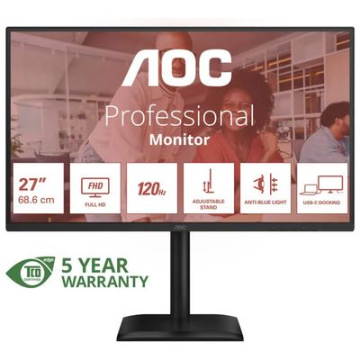 AOC Monitor AOC 27E4CV IPS Full HD 120 Hz con docking USB-C AOC Monitor AOC 27E4CV IPS Full HD 120 Hz con docking USB-C