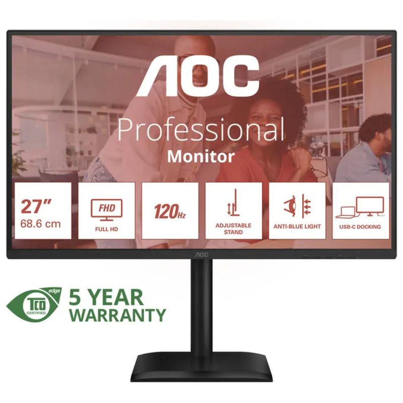AOC Monitor AOC 27E4CV IPS Full HD 120 Hz con docking USB-C