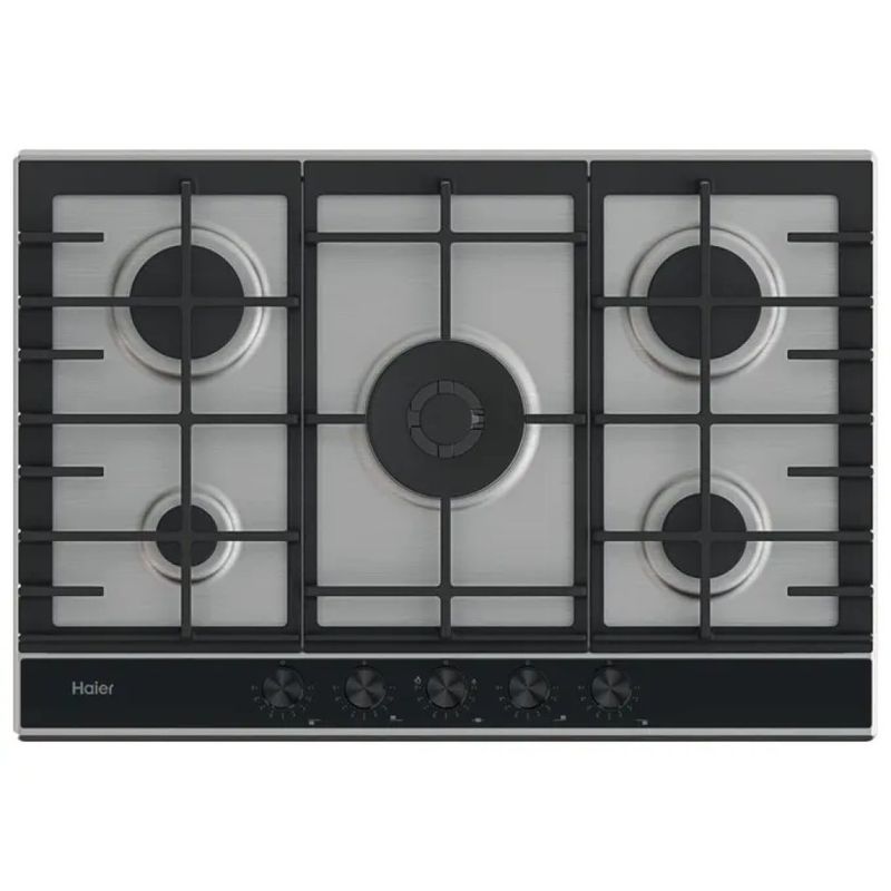 Haier HAHG7W5XH Piano Cottura a Gas 74.5 cm Acciaio Inox 5 Bruciatori
