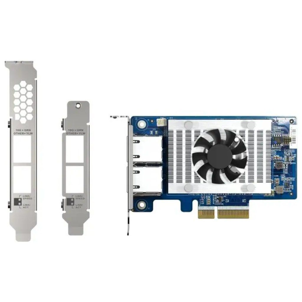 QNAP QXG-10G2T-X710 Scheda di rete dual-port 10GbE PCIe Gen3 x4 con controller Intel X710 colore Nero QNAP QXG-10G2T-X710 Scheda di rete dual-port 10GbE PCIe Gen3 x4 con controller Intel X710 colore Nero