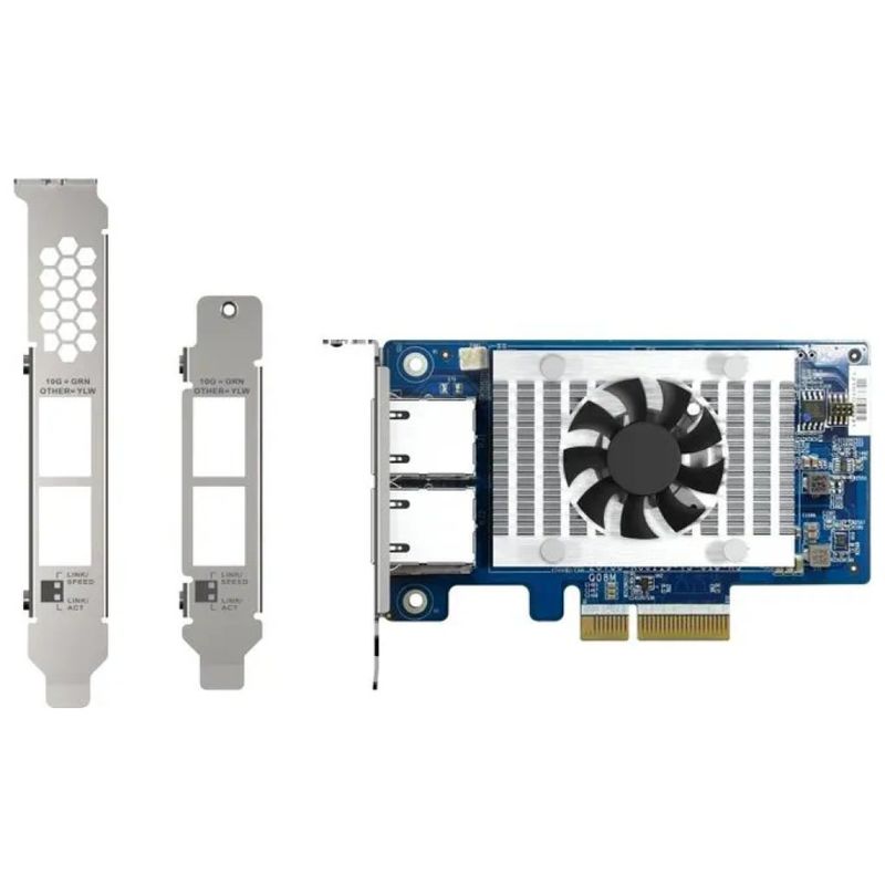 QNAP QXG-10G2T-X710 Scheda di rete dual-port 10GbE PCIe Gen3 x4 con controller Intel X710 colore Nero