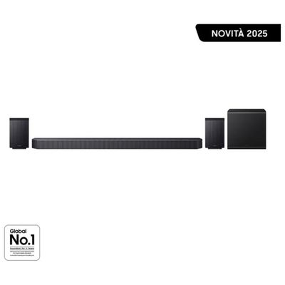 Samsung HW-Q930F/ZF Soundbar 9.1.4 Dolby Atmos, 580 W, subwoofer e speaker posteriori wireless, nera Samsung HW-Q930F/ZF Soundbar 9.1.4 Dolby Atmos, 580 W, subwoofer e speaker posteriori wireless, nera