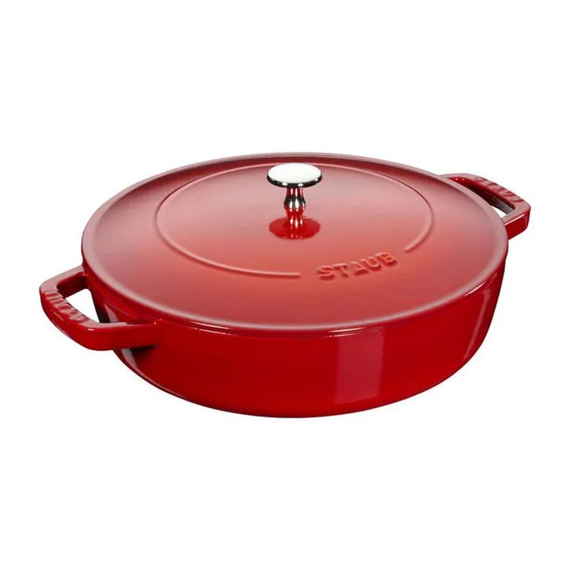 Staub Chistera tegame in ghisa 28 cm, 3,7 L, rosso ciliegia
