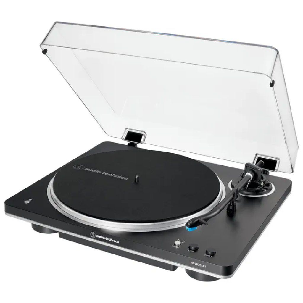 AUDIO TECHNICA Audio-Technica AT-LP70XBT Giradischi Automatico Bluetooth Nero/Argento AUDIO TECHNICA Audio-Technica AT-LP70XBT Giradischi Automatico Bluetooth Nero/Argento