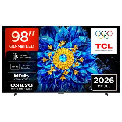 TCL 98P8L TV QD 98 pollici 4K HDR Google TV 144Hz Nero