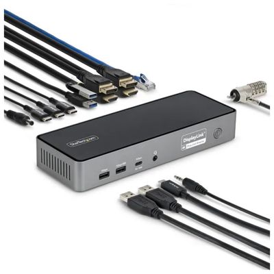StarTech.com DK30C2DPEPRUE Docking Station USB-C per 3 Monitor 4K 60Hz, PD 140W