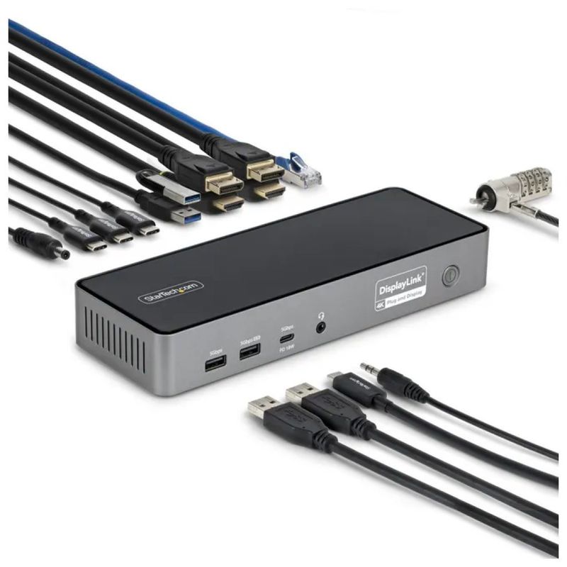 StarTech.com DK30C2DPEPRUE Adattatore Multiporta USB-C Docking Station tre Monitor 4K 60Hz PD 140W Grigio