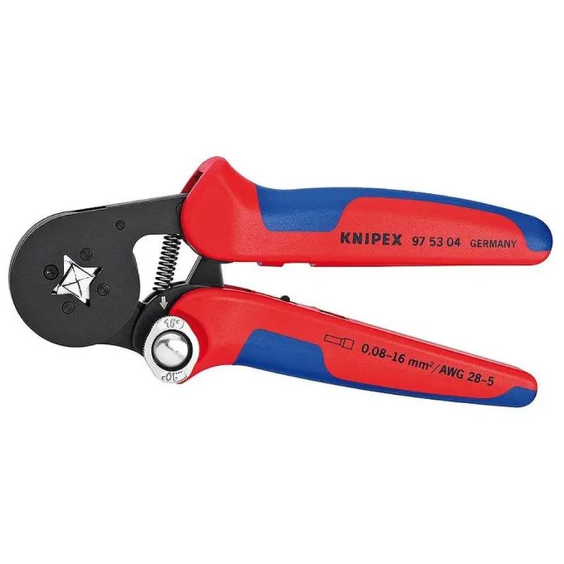 KNIPEX 97 53 04 Pinza automatica per terminali a bussola 0,08–16 mm², 180 mm