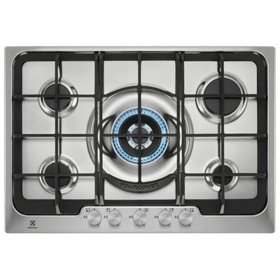 Electrolux PX750UOV SoftLine Piano cottura a gas 75 cm, 5 fuochi, griglie in ghisa, acciaio inox Electrolux PX750UOV SoftLine Piano cottura a gas 75 cm, 5 fuochi, griglie in ghisa, acciaio inox