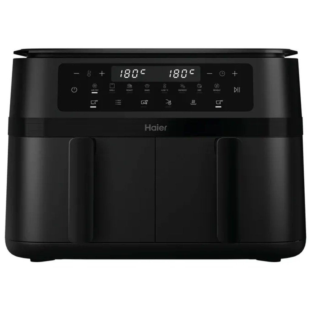 Haier HAF3AD 011 Friggitrice ad Aria Doppia 11,5 L, 3000 W, Nera