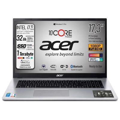 Acer Aspire 17 A17-51M-79XG Notebook Intel Core i7, 16GB RAM, 512GB SSD